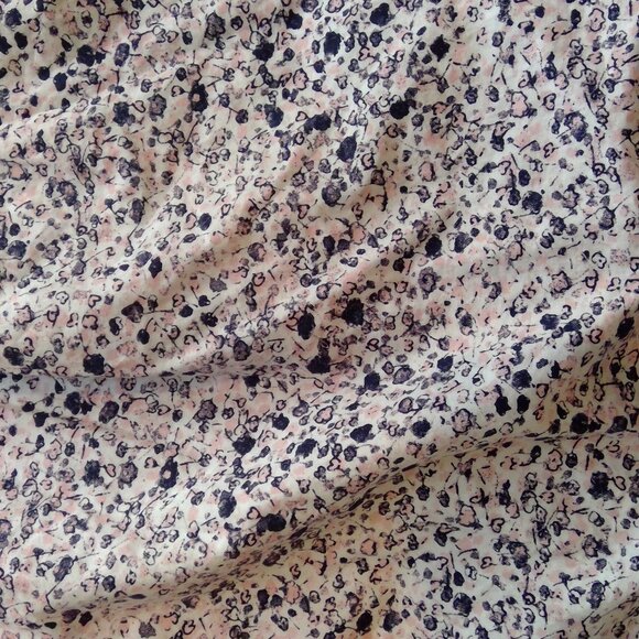 Womens Bohemian "Floral Spackle Collage" Button Down Collared Long Sleeve Top - Picture 5 of 9